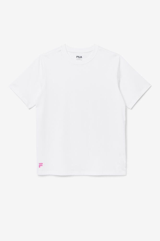 Fila T-Shirt Vinny Womens White - India ABU-045318